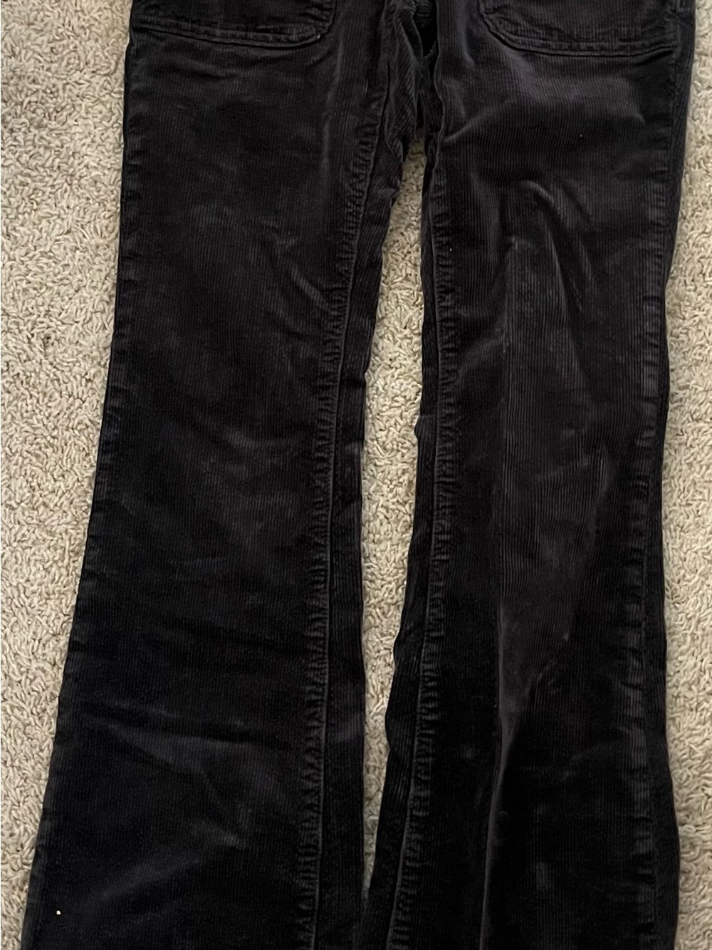 Anthropologie Pilcro Icon Grey-Black Corduroy Wide Leg Pants, Size 25
